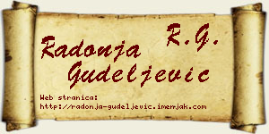 Radonja Gudeljević vizit kartica